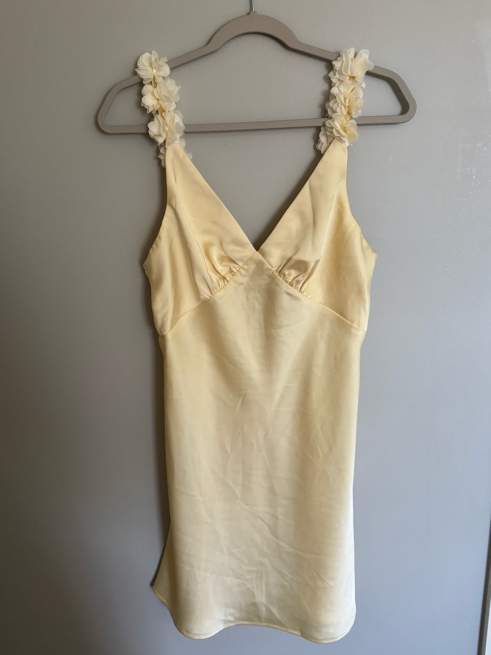 Hello Molly Pale Yellow Floral Strap Slip